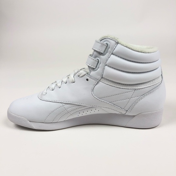 Reebok Classics Freestyle Hi White Retro Shoe 2-70 - Picture 3 of 8